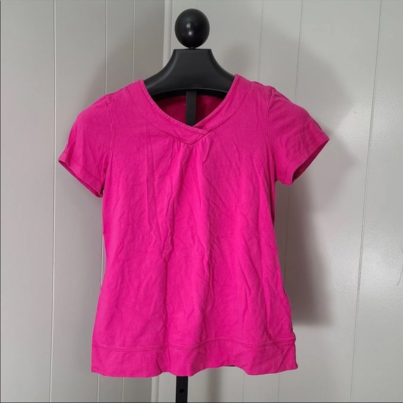 Christopher & Banks Womens Pink Vneck Shirt Size Medium - Picture 4 of 4